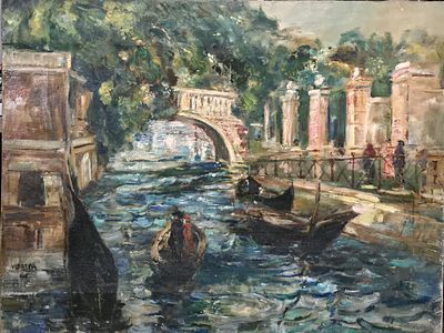Venezia - Venezia Misure: cm.55 x 72 Olio su tela Venezia Firma in basso a sinistra V.Labella 