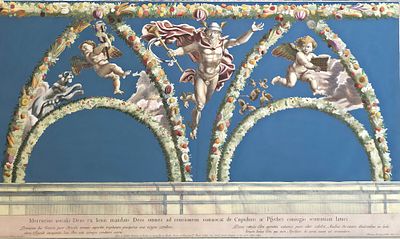 Mercurio discende sulla Terra - Mercurio discende sulla Terra Misure: cm.60 x 88 con cornice 