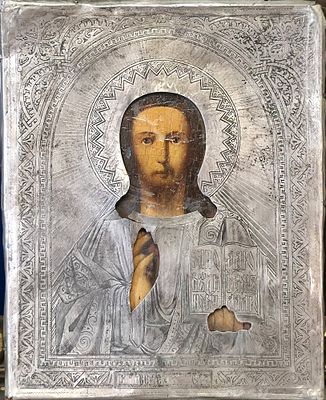 Cristo Pantocratore benedicente - Cristo Pantocratore benedicente Misure: cm.14,5 x 18 Icona 