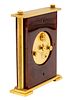Jaeger Desk Alarm Clock. Jaeger (later known as Jaeger Le Coultre) Desk Alarm Clock. 
Gilt Image - 4