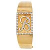 18k Yellow Gold Diamond Bracelet. 
With the letter B set with 53 diamonds in total weight of Image - 1