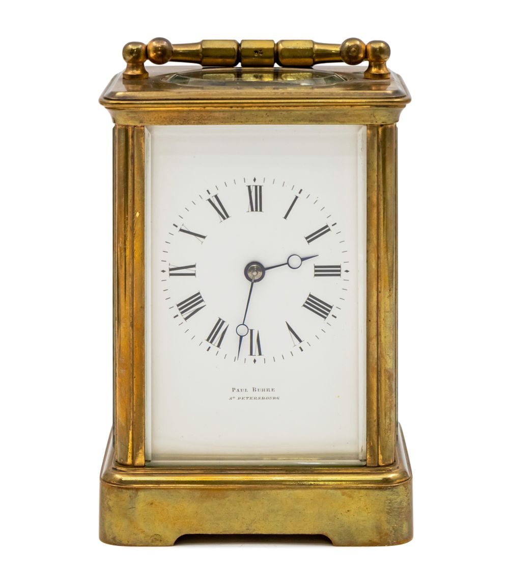 Paul Buhre Carriage Clock, St Petersburg, Early 20th Century. Pavel Bure Carriage Clock, St 