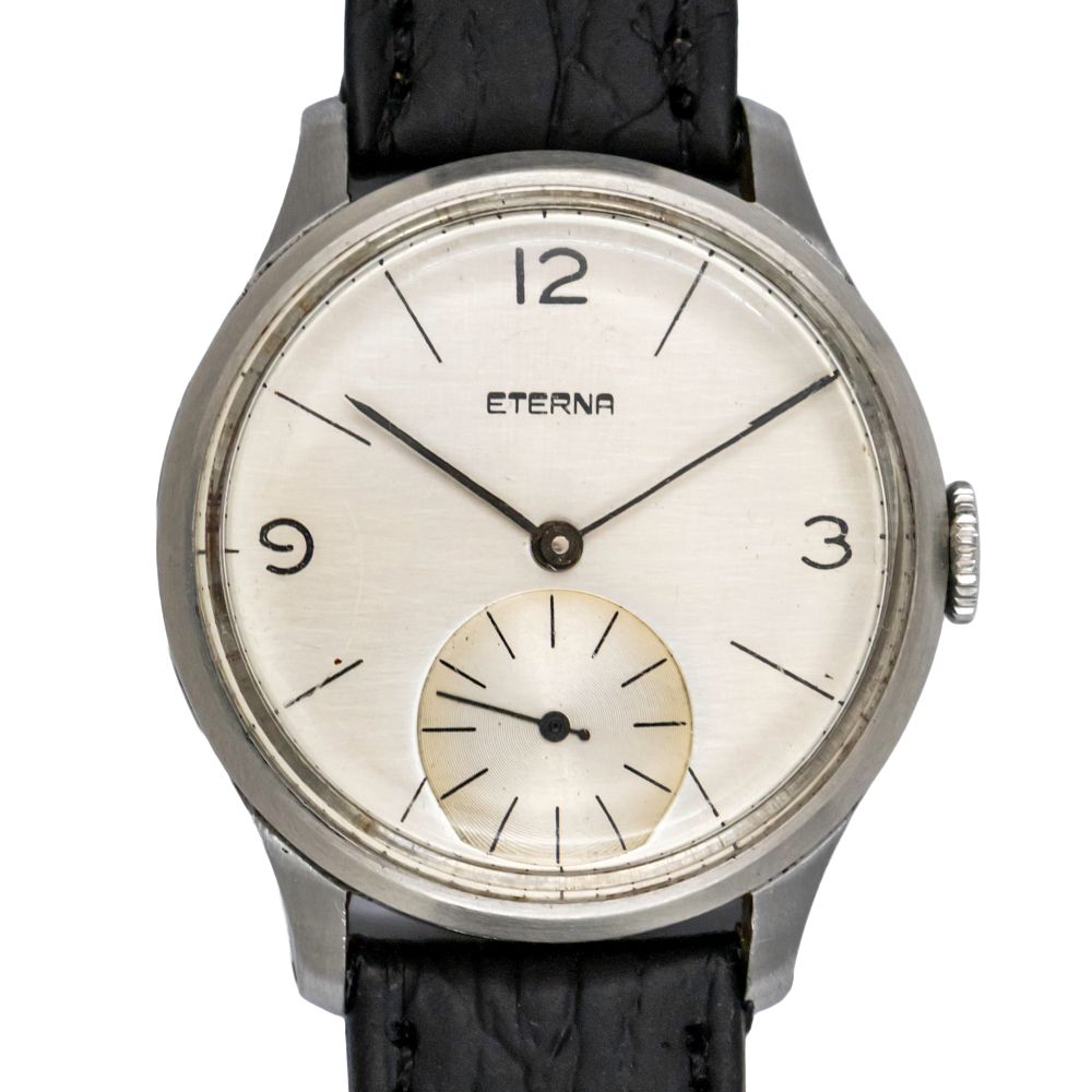 Eterna Wristwatch. Eterna Wrist Watch. 
Mechanical movement, working condition. 
Leather strap. 