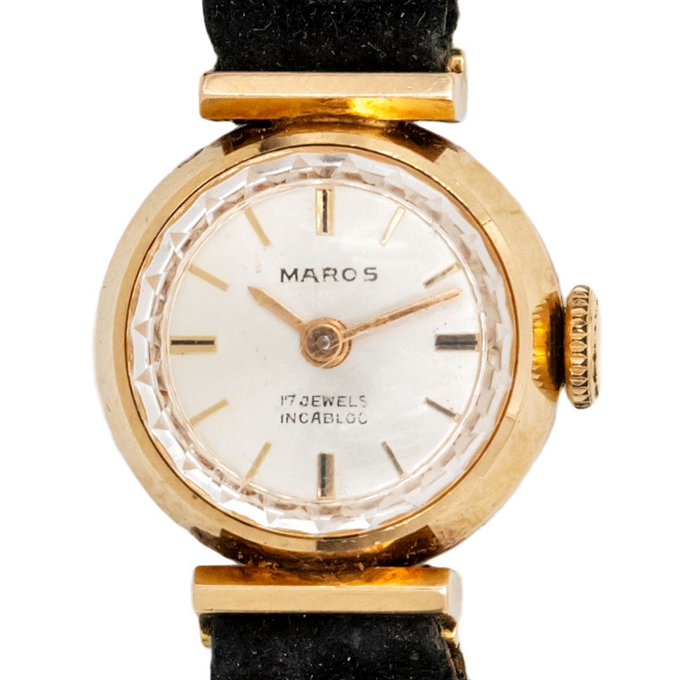 Maros 14k Yellow Gold Ladies Wristwatch. Maros 14k Yellow Gold Ladies Wrist Watch. 
Mechanical 