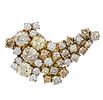14k Yellow Gold Diamond Brooch. 
36 diamonds in total weight of about 4.5ct. 
Marked. Image - 1