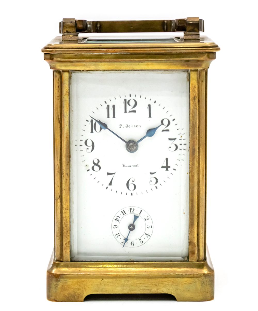 Alarm Carriage Clock, 20th Century. 
Mechanical movement, working condition. 
Alarm mechanism 