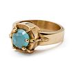 14k Yellow Gold Ring. 
Set with Opalite. 
Size: 7.5. 
7.58gr.Изображение - 1