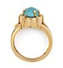 14k Yellow Gold Ring. 
Set with Opalite. 
Size: 7.5. 
7.58gr.Изображение - 2