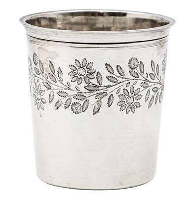 Sterling Silver Cup, Pierre Hippolyte Fournerot, Paris, France, 1833-1857. 
Engraved 