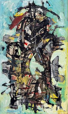 Manuel Gamboa (Portuguese, 1925-2020) - Oil on Board. 
Signed. 
48x29cm. 
