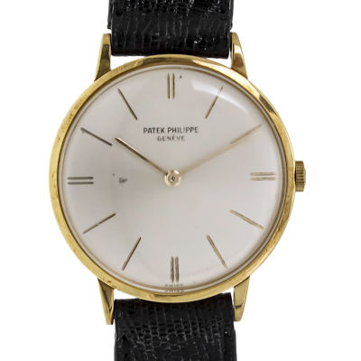 Patek Philippe Calatrava Wrist Watch, 18k Yellow Gold, 1960s. 
Mechanical movement. 