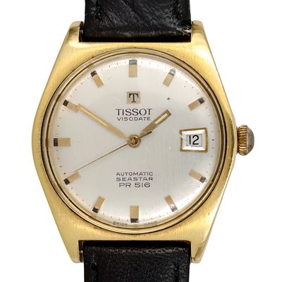 Tissot Visodate Seastar PR 516 18k Yellow Gold Wrist Watch.
Automatic movement, working