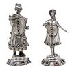 Outstanding Set of 7 Silver, Shell and Gem German Folk Figures, Hanau, 19th Century. Outstanding Image - 4