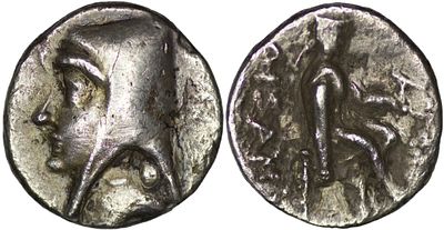 Parthian Empire. Arsaces I (247-211 BC). AR Drachm. Minted at Mithradatkart. Parthian Empire. 