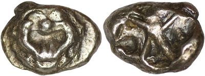 Mysia. Parion. 5th century BC. AR Drachm (3.97g/ 15mm). Facing gorgoneion with protruding 