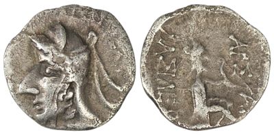 Parthian Empire. Phriapatios to Mithradates I (Circa 185-132 BC). AR Obol. Nisa. Parthian 