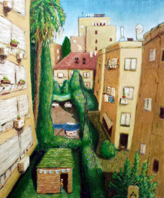 Anton Antonov - Petah-Tikva street. Anton Antonov - Petah-Tikva street 
60x40 cm 
oil on canvas