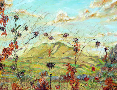 Ofra Wolf - Anemone hill. Ofra Wolf - anemone hill 
oil on canvas 
100X130 cm