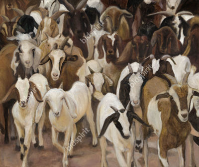 Anat baron Gilboa - Goats go out to graze
. Anat baron Gilboa - Goats go out to graze 
100x120 