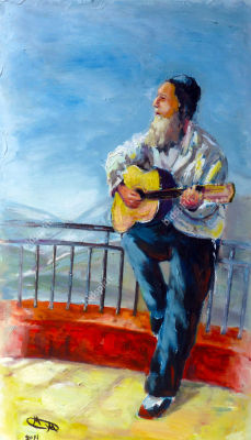 Miriam mandel - The rebbe with the guitar in meron. Miriam mandel - The rebbe with the guitar in 