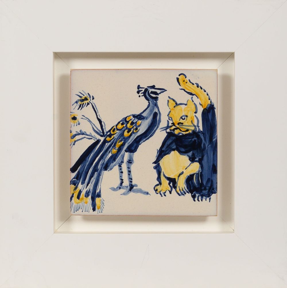 Paula REGO (1935-2022) - Paula REGO, "Meninas", Azulejo, edi&ccedil;&atilde;o Ratton, Dim. aprox.: 14 x 14 cm. EN 
