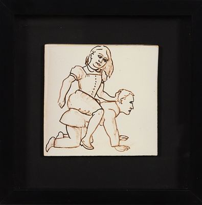 Paula REGO (1935-2022) - Paula REGO, Azulejo, edi&ccedil;&atilde;o Ratton, Dim. aprox.: 14 x 14 cm. ENG Paula 