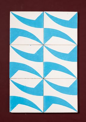 MARIA KEIL (1914-2012) - Maria KEIL, Painel com 6 azulejo, fabrico Vi&uacute;va Lamego. ENG Maria KEIL 