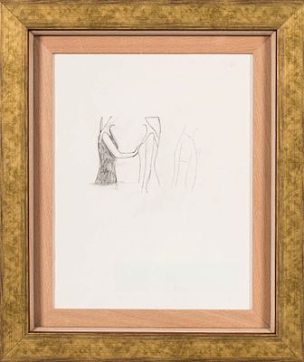 Juli&atilde;o SARMENTO (1948-2021) - Juli&atilde;o SARMENTO, "Num Estilo Conforme &agrave; Etiqueta”, Grafite sobre 