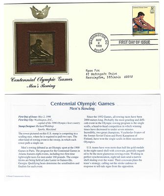 מעטפת יום ההופעה ארה"ב עם בול מצופה זהב 24 קראט. מהדורה מוגבלת עם תעודת אותנטיות. הידעת? הזהב 