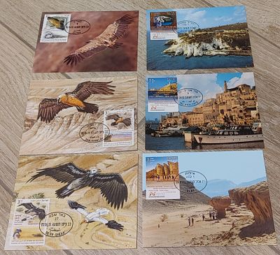 עכשיו נוסף - שש חבילות של גלויות עם נושאים שונים - 4 סגורות, חדשות לגמרי ועוד שתיים במצב 