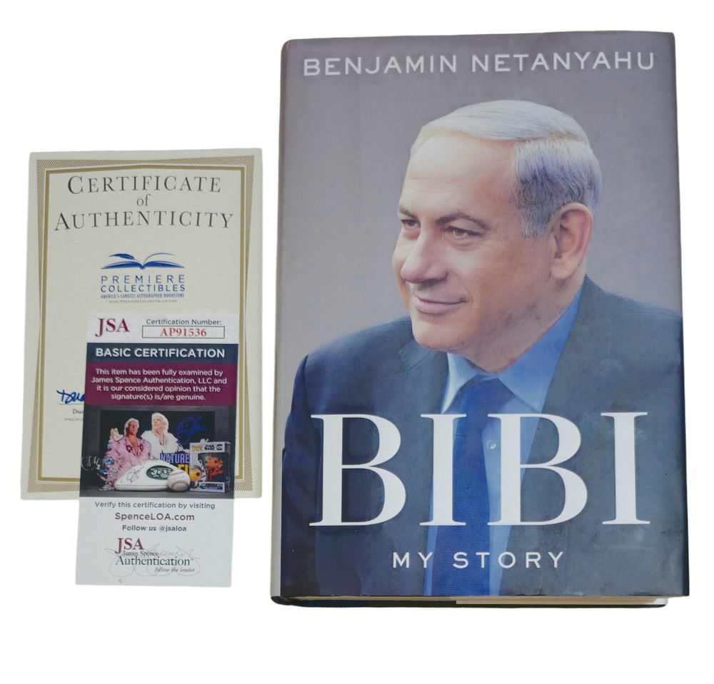 ביבי נתניהו
ספר חייו עם חתימת ידו בתוך הספר!
נדיררררר!!!
פריט היסטורי !
מאומת בחברה הטובה בעולם 