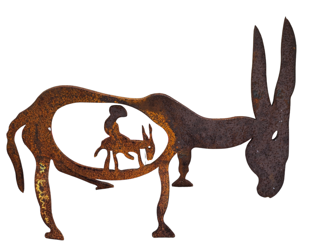 מנשה קדישמן
פסל חמור ארץ ישראל 
נדיר ומבוקש!!!
חתום.
50&times;40 ס''מ. עובי 5 מ"מ.