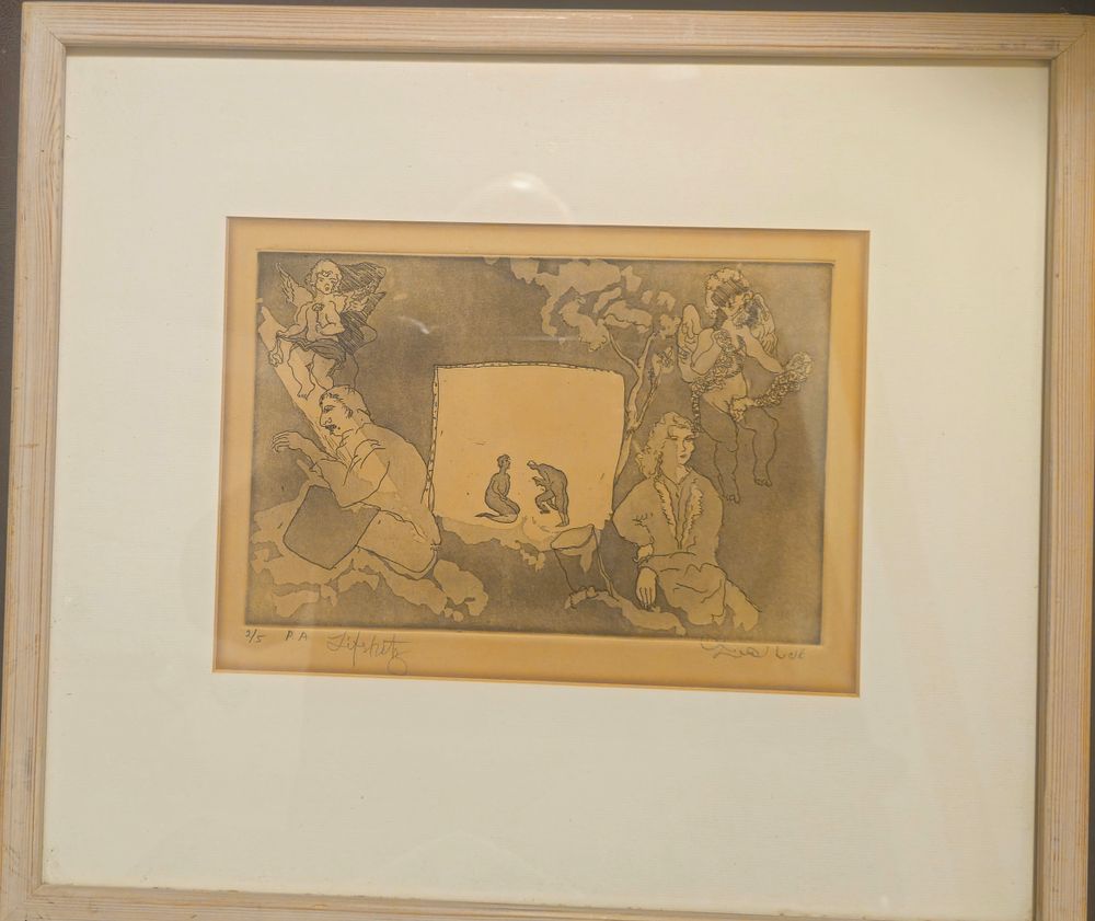 תחריט של הצייר הנודע אורי ליפשיץ. P.A 2מתוך 5 בלבד!! ציור מהמם ומיוחד עם המון פרטים קטנים