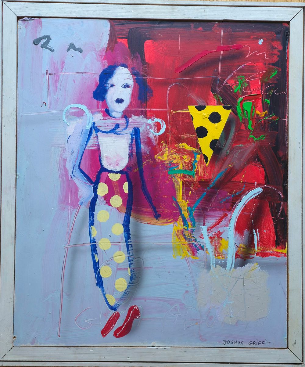 ציור נדיר של הצייר האומן יהושע גריפיט. ציור שמושך את העין וקשה להתעלם ממנו. טכניקת ביצוע צבעי 