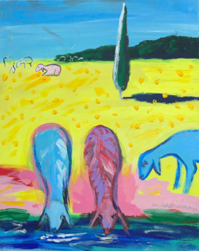 מנשה קדישמן
עדר מדהים!
אקריליק על בד
חתום מקדימה ומאחורה
50&times;60 ס"מ