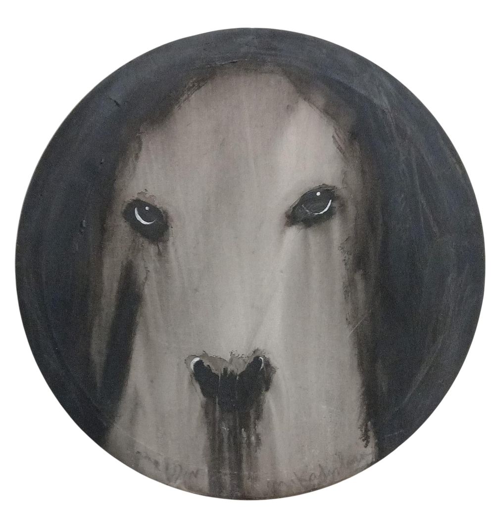 מנשה קדישמן
קוטר 40
אקריליק על בד 
חתום מקדימה ומאחורה