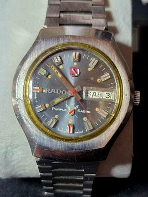 vintage RADO GOLDEN SABRE watch Automatic 17 Jewels Day / Date Indicator 36m