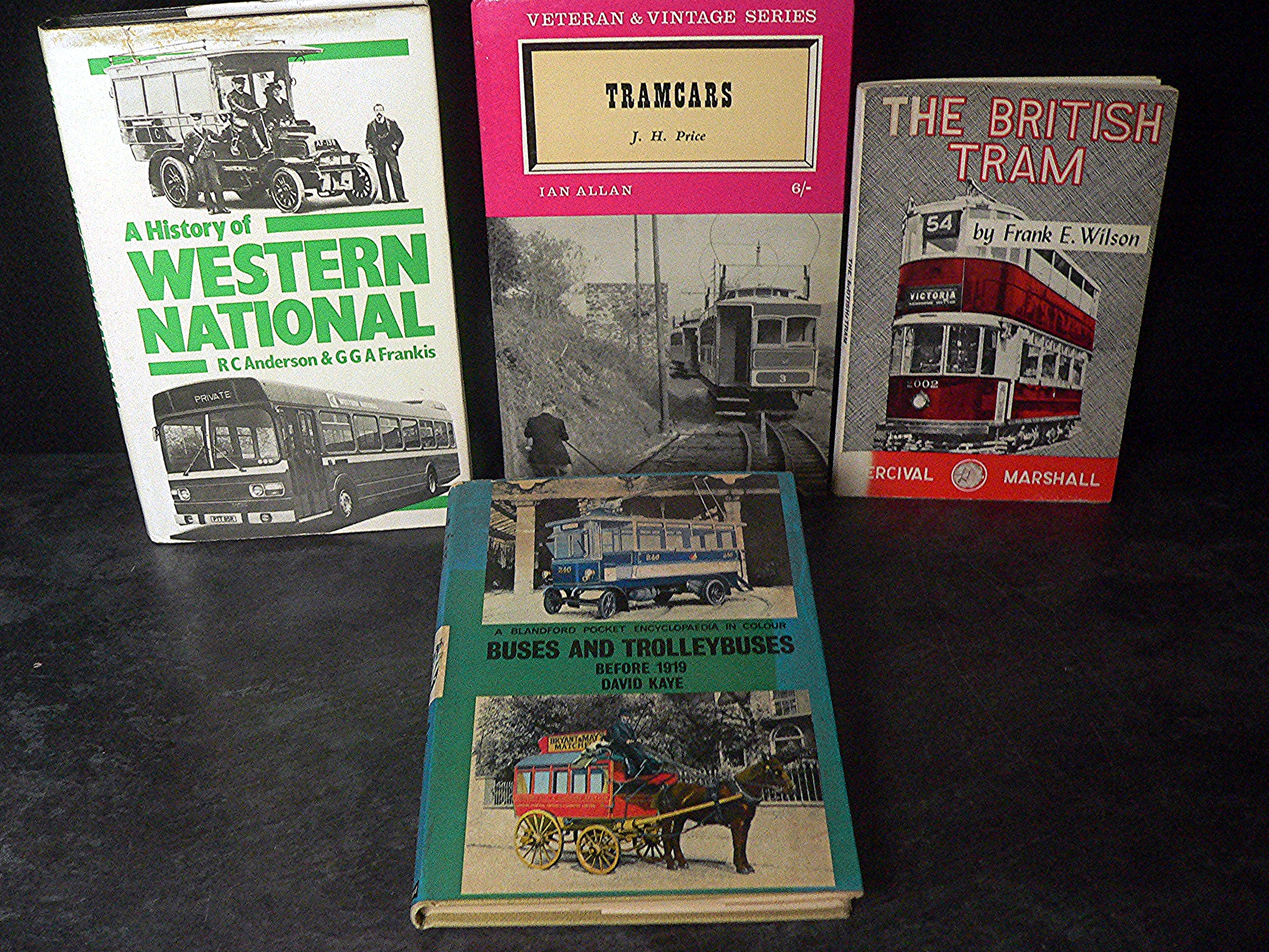 4 x 1960s/1970s Western National and trams of UK books