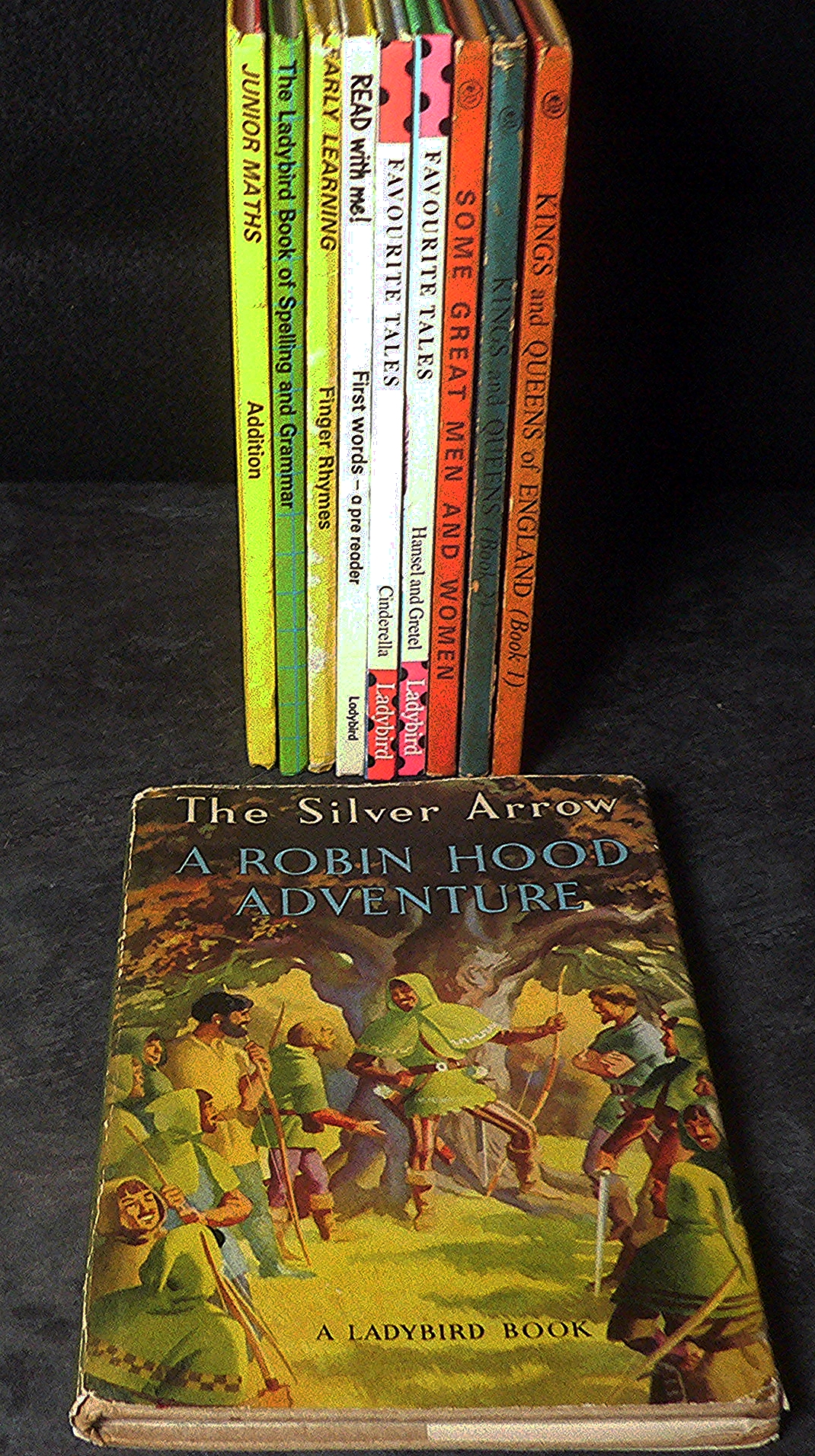 Ten vintage Ladybird hardback books.
