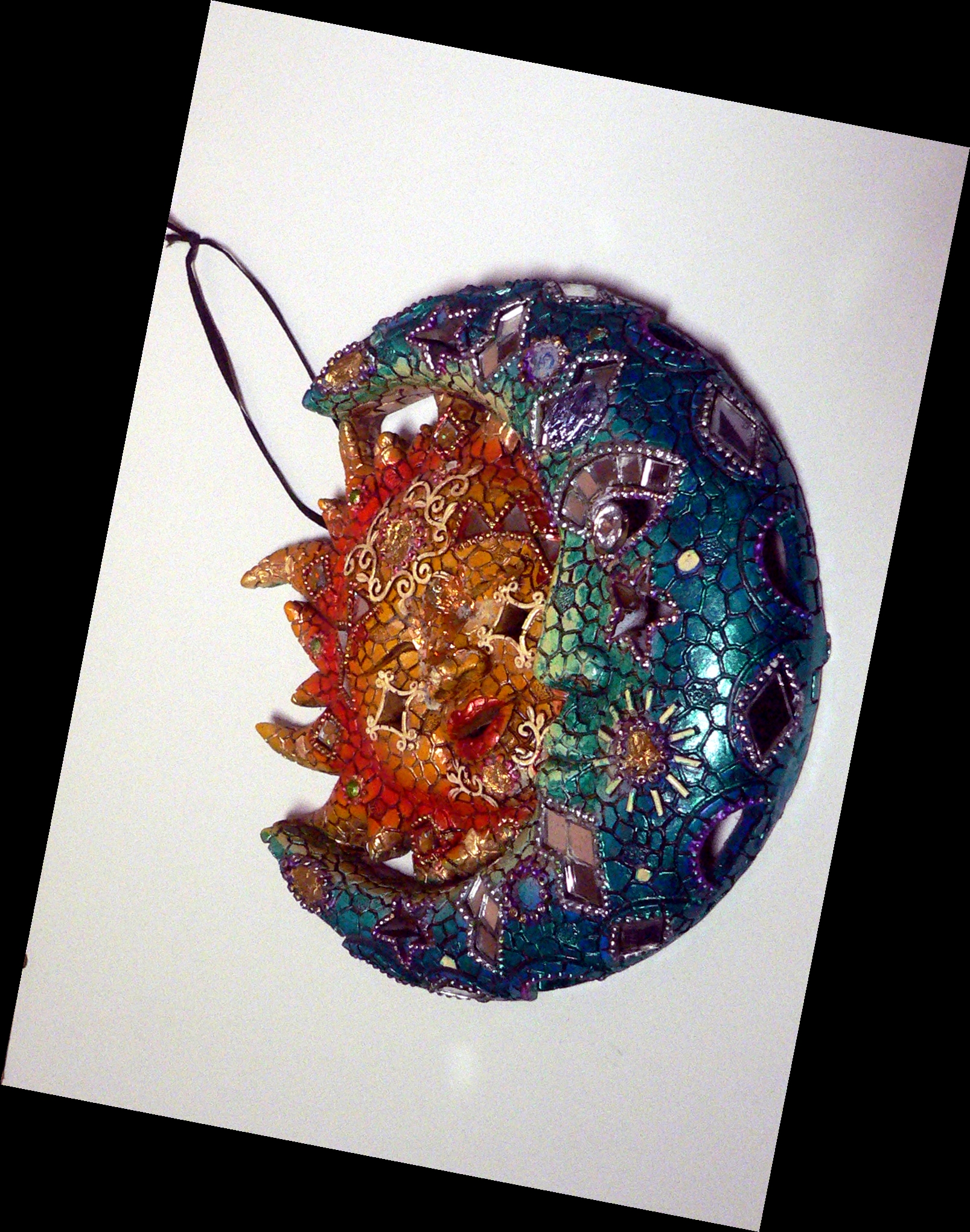 Large Shudehill Sun & Moon Resin Hanging Ornament 7" x 7"