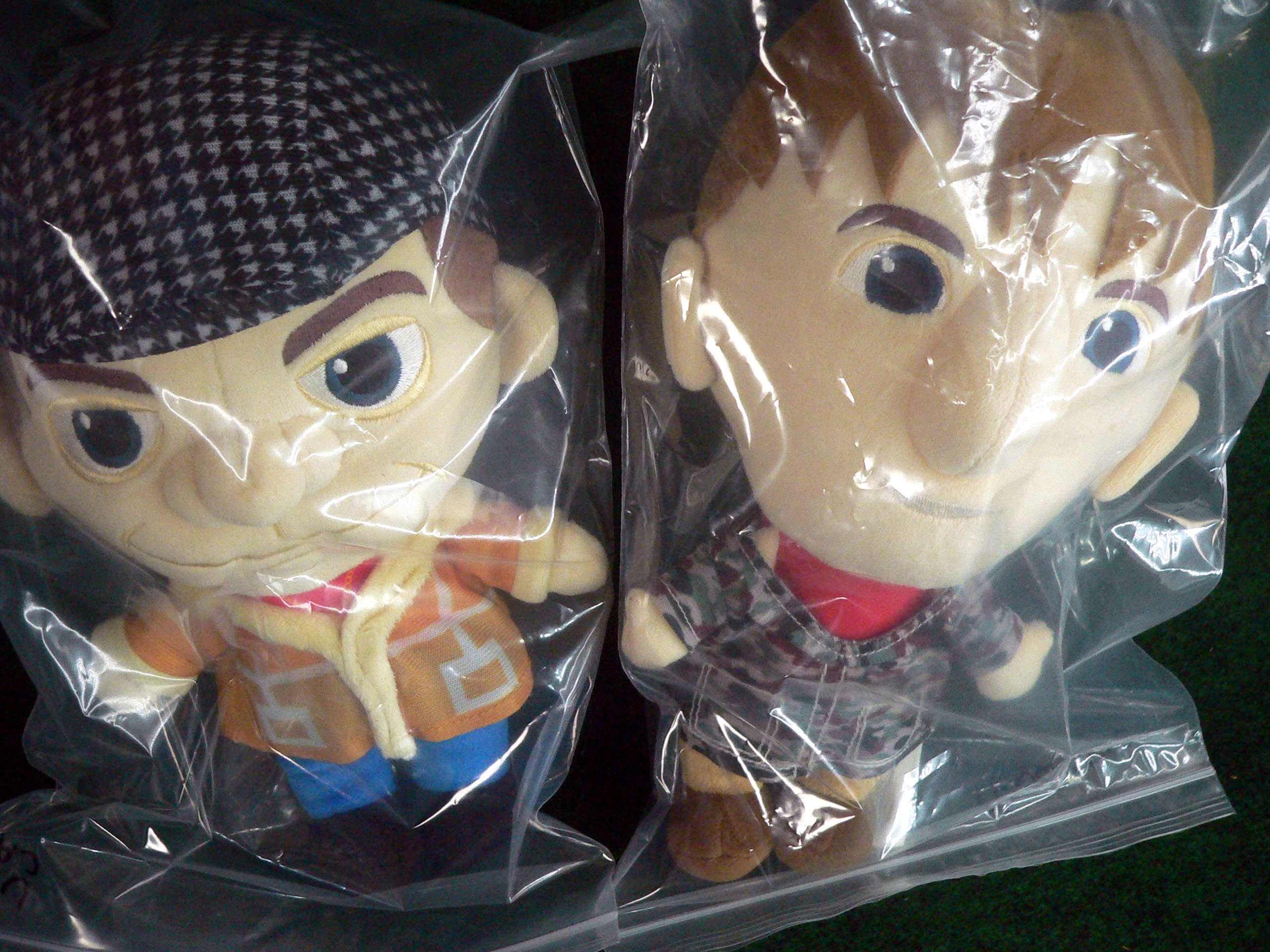 Official Merchandise "Only Fools and Horses" Del Boy and Rodney Collectable Plush Toys VGC