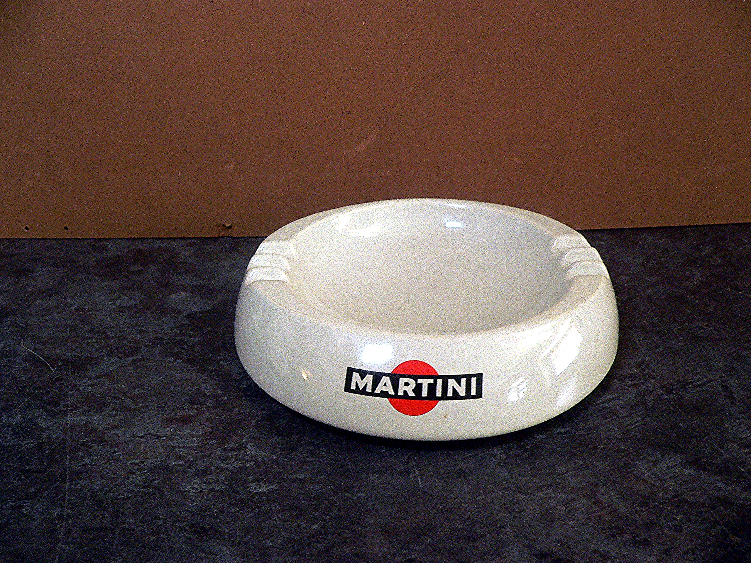 Large vintage Wade ceramic Martini advertising ashtray