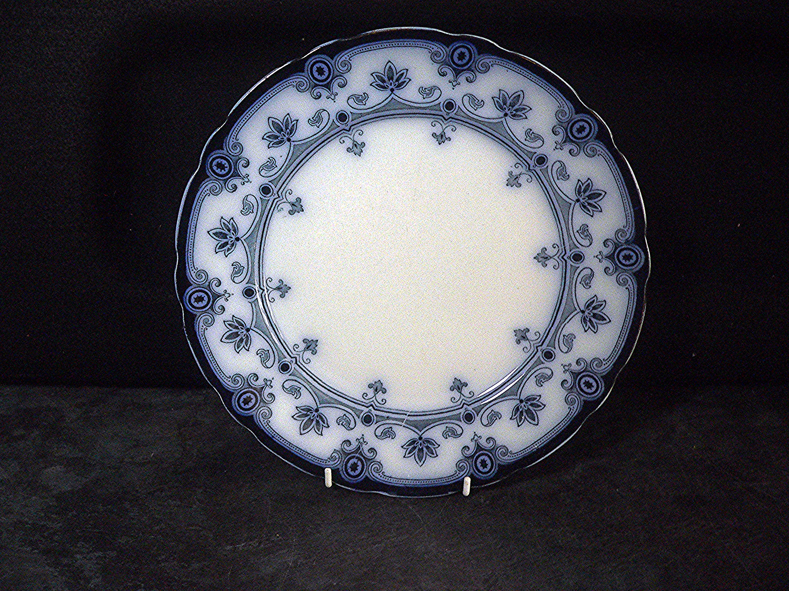 Antique pre 1908 Ford & Sons Flow Blue Dinner Plate