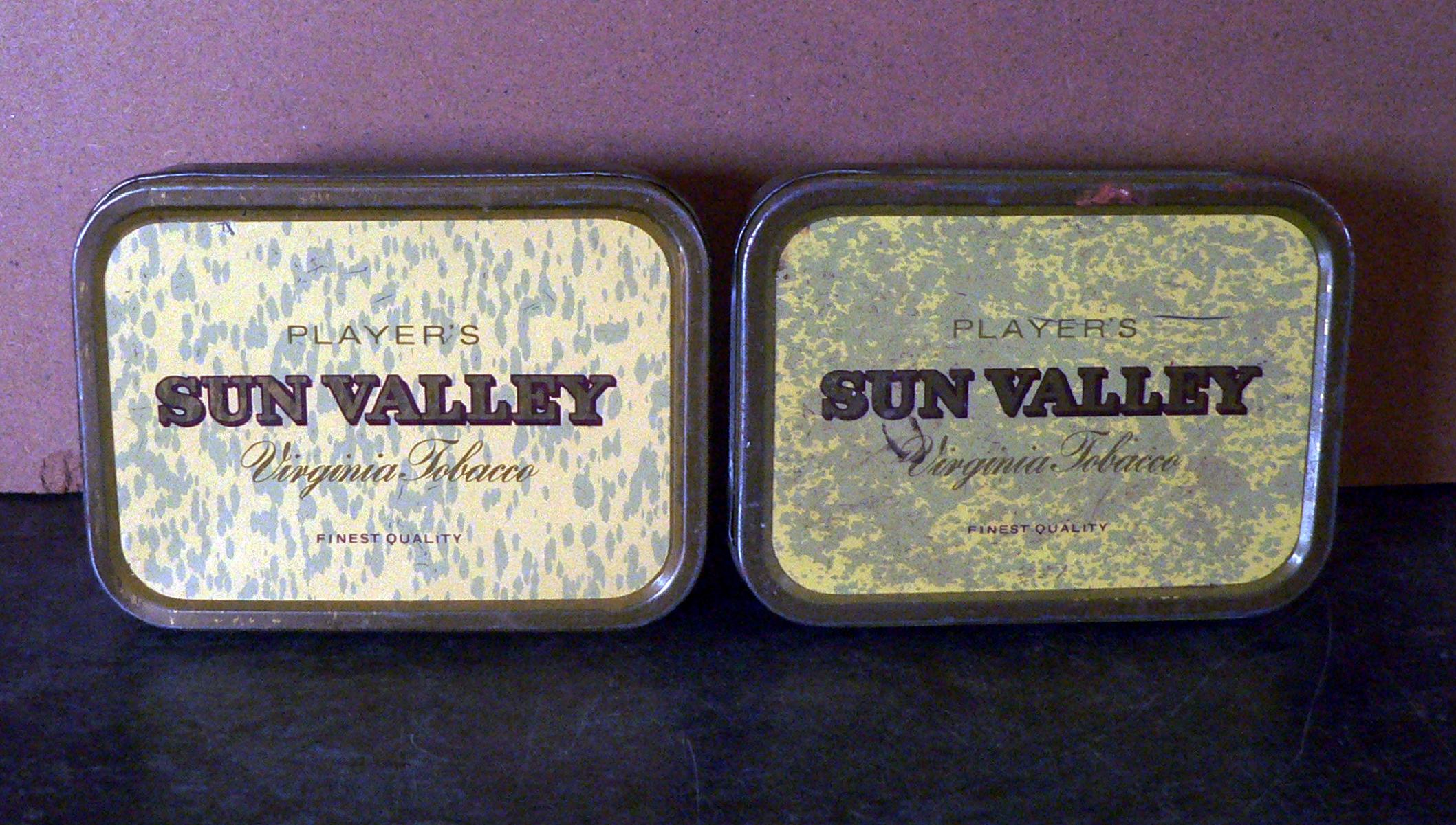 Pair of vintage tobacco tins