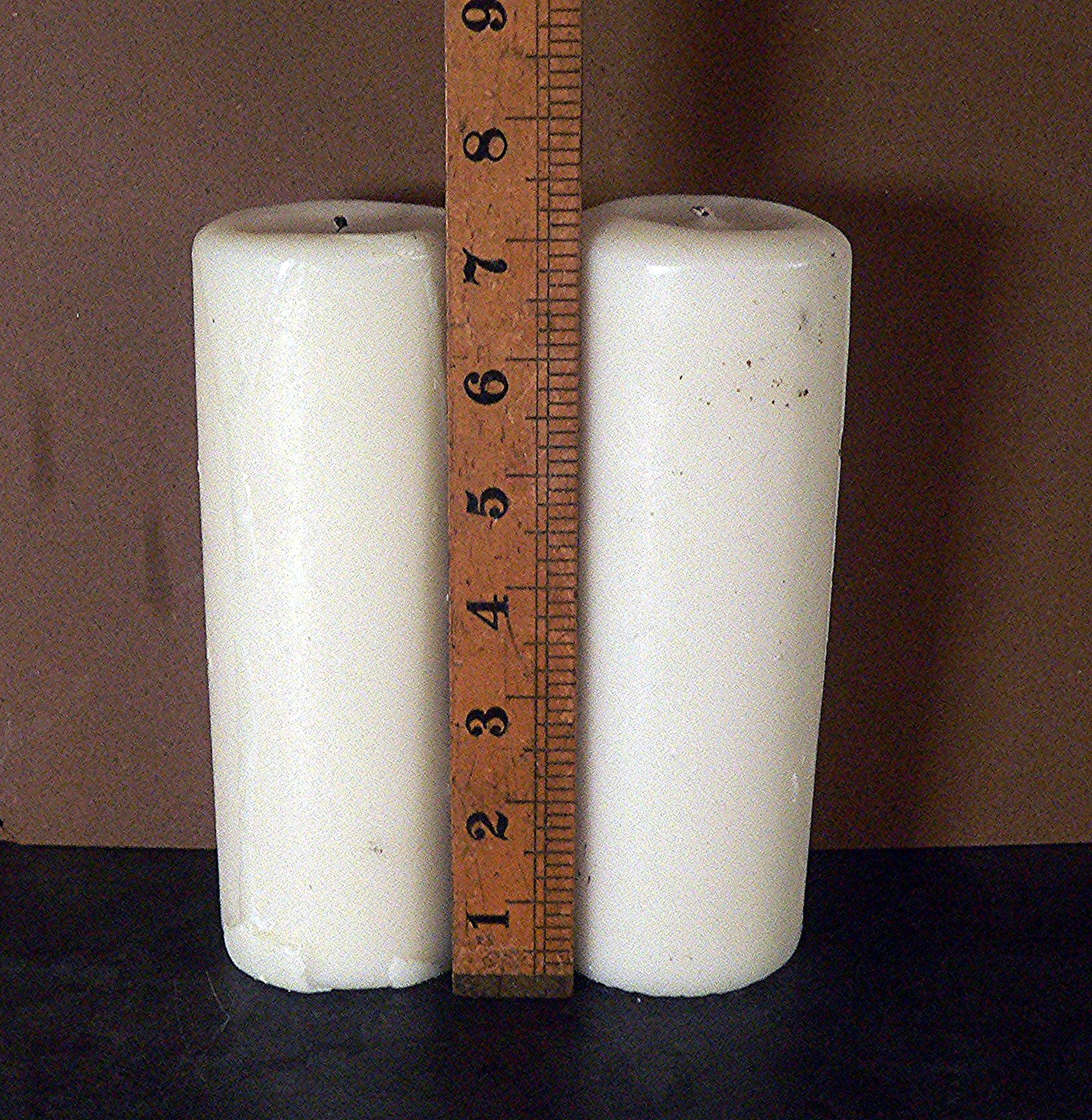 Pair of large, chunky church candles