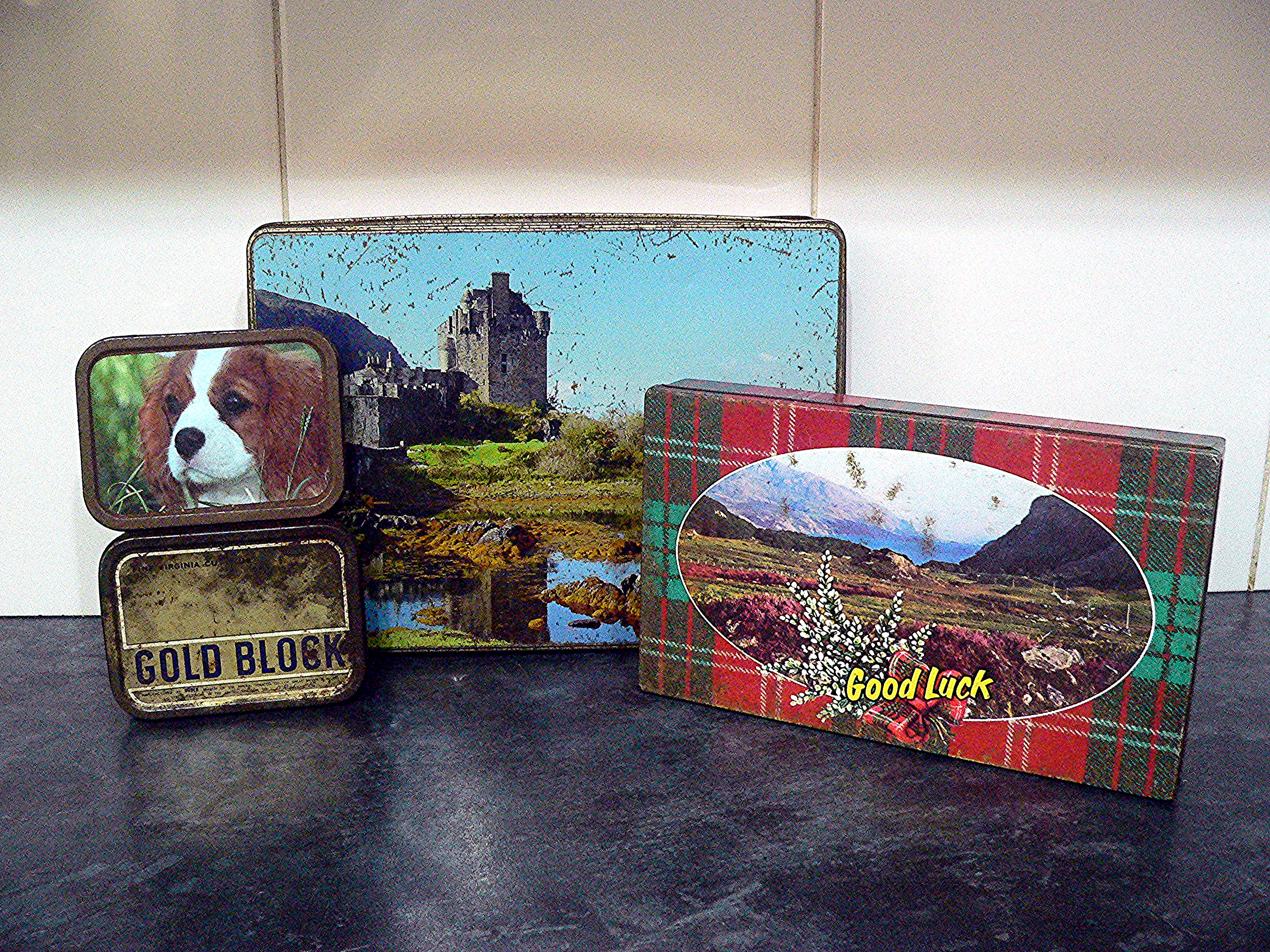 Quartet of vintage tins