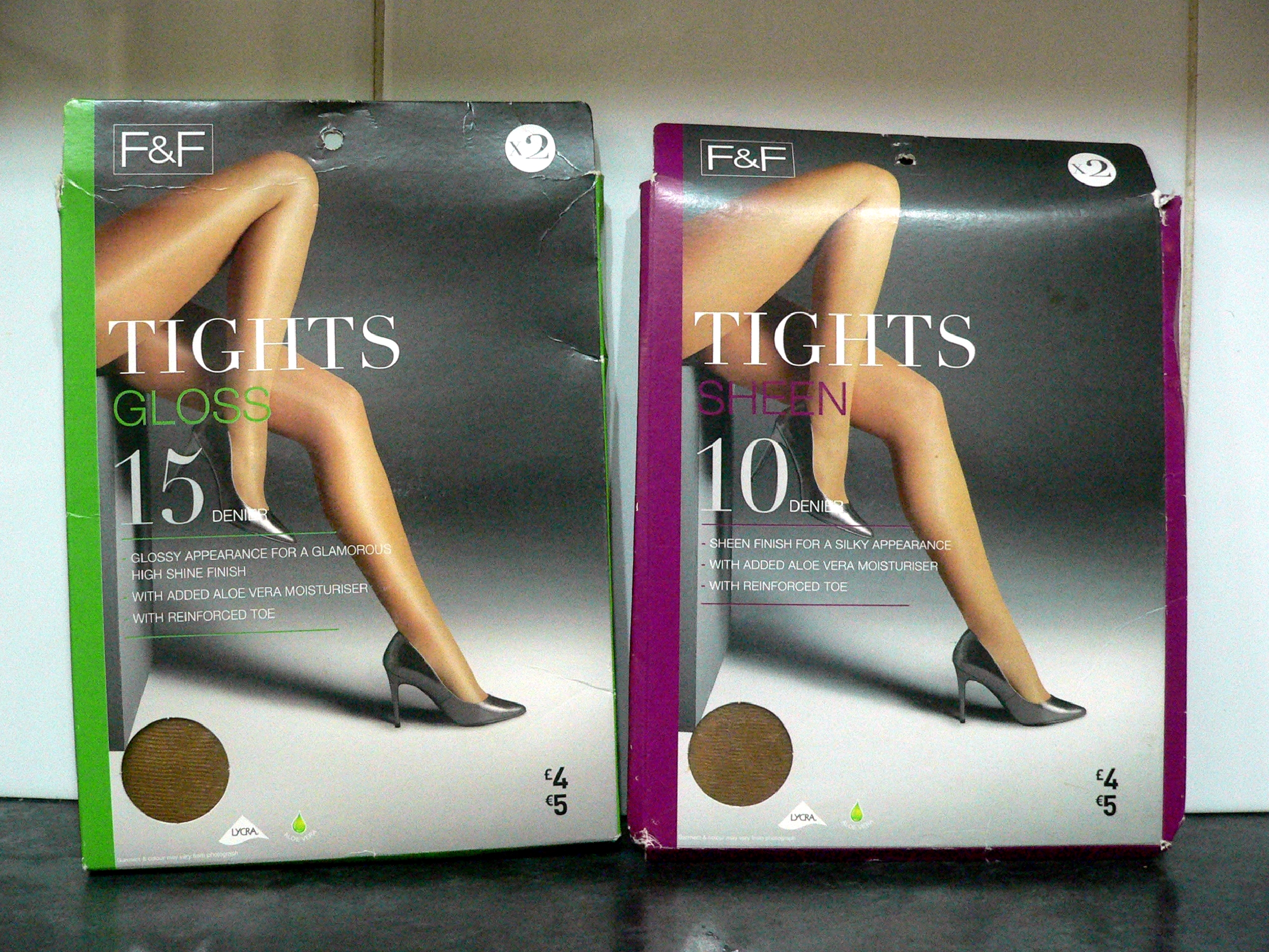 Two pairs of large sized tights