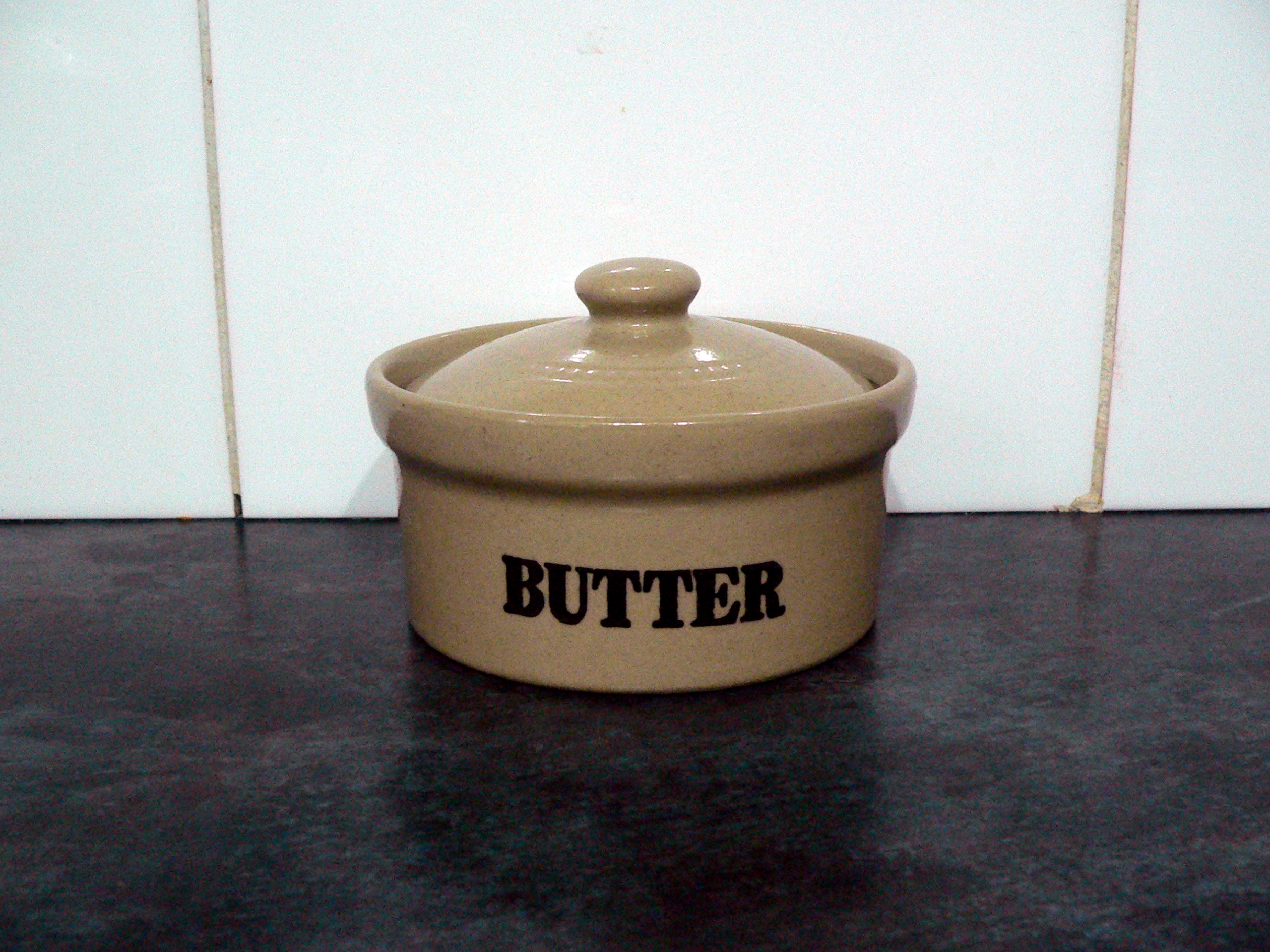 Vintage Pearsons stoneware lidded butter dish