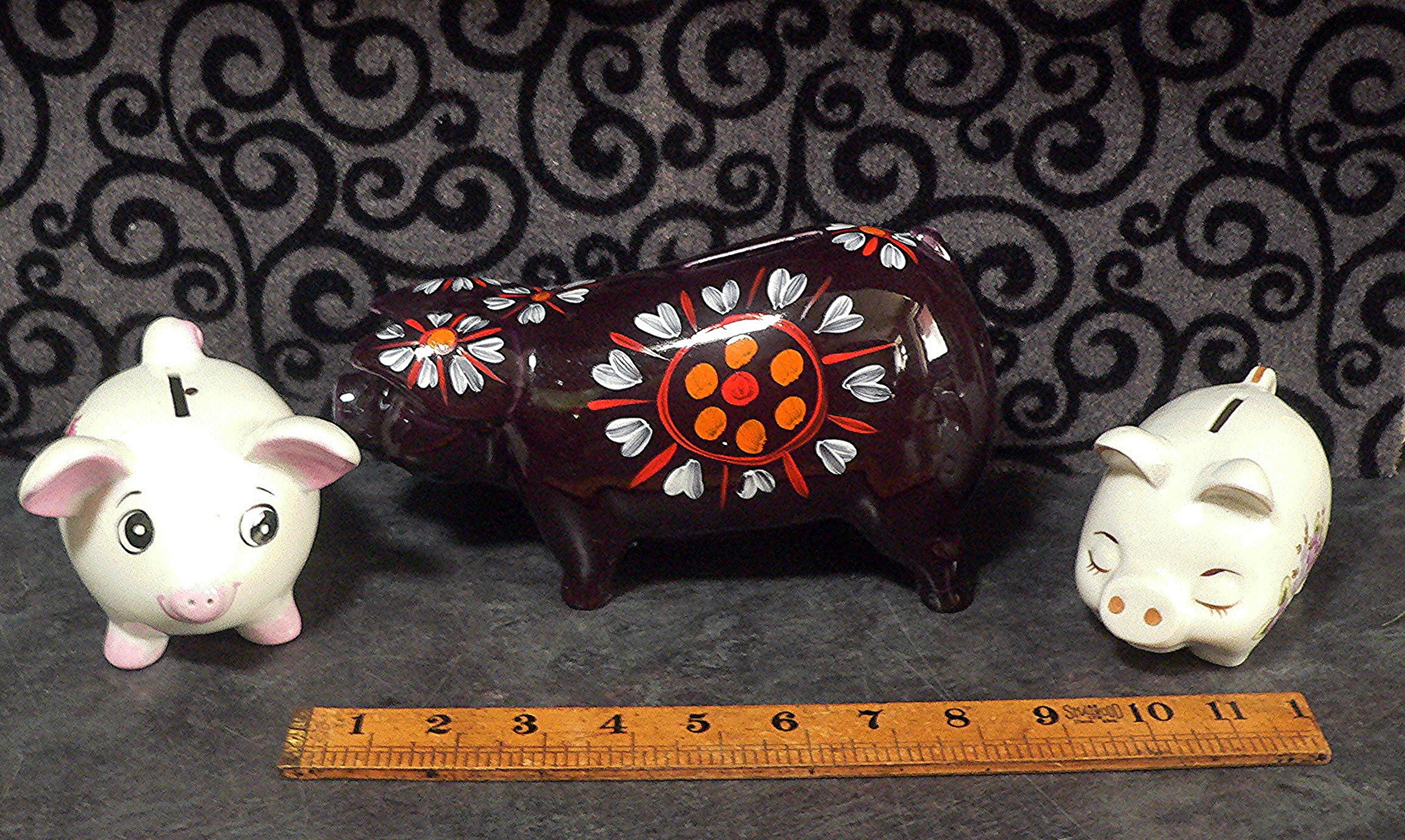 Trio of Vintage Ceramic Piggy Bank Money Boxes inc. Arthur Wood 1970s