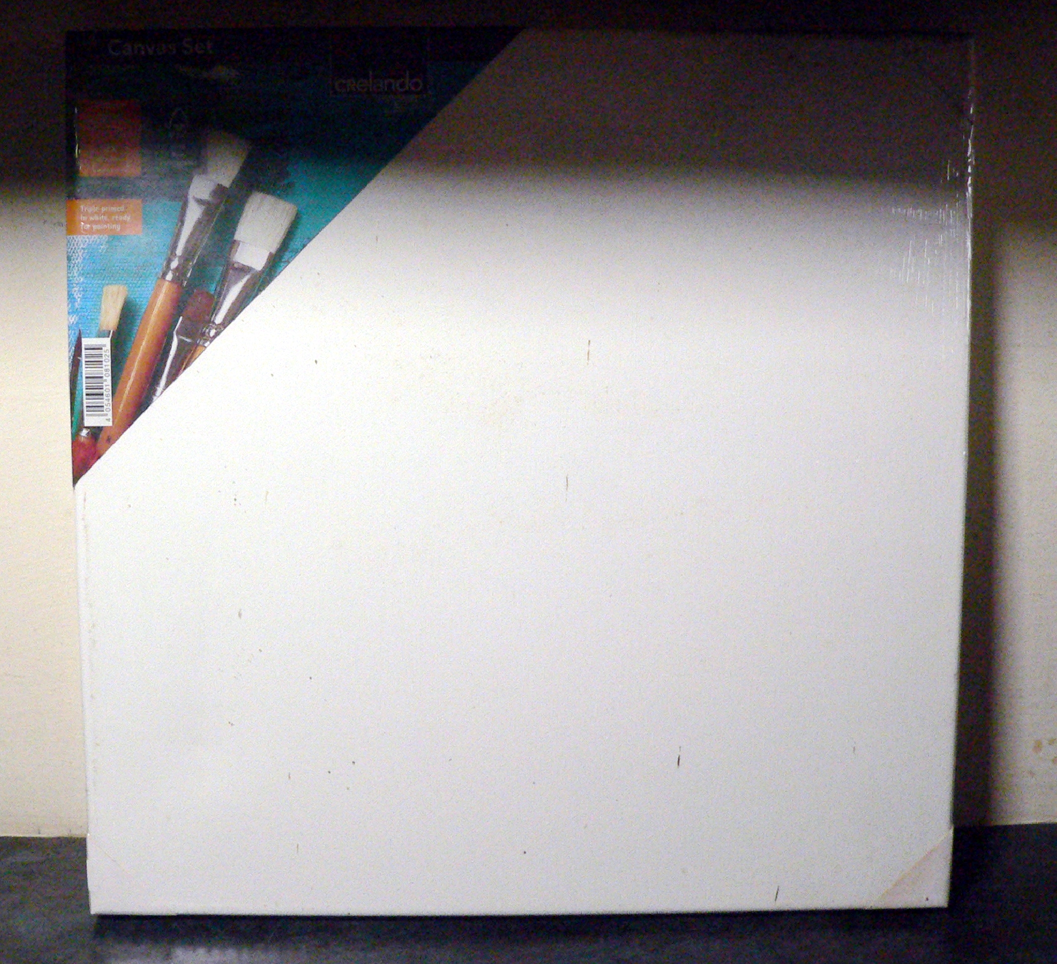 Pair of brand new old stock 40cm x 40cm art canvases
